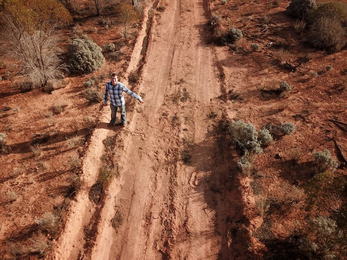Hadrien Devillepoix after finding the Madura Cave meteorite - credit: Anthony Lagain